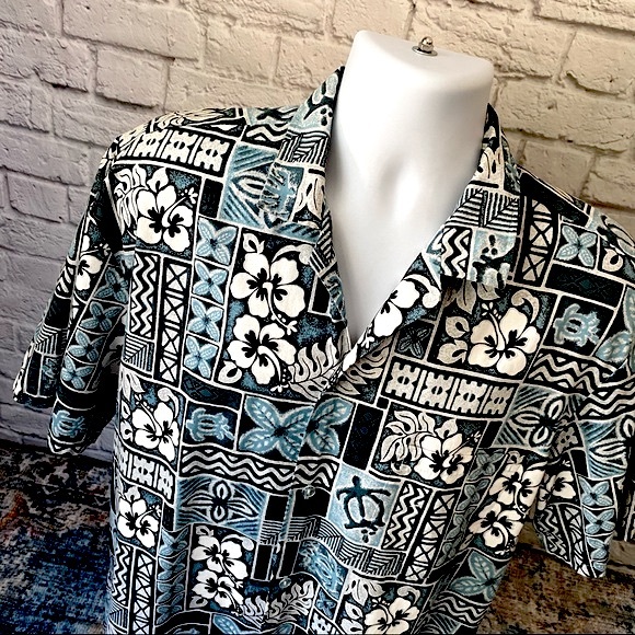 Paradise Style Other - Vintage Paradise Style Hawaiian Shirt Teal Mens XL